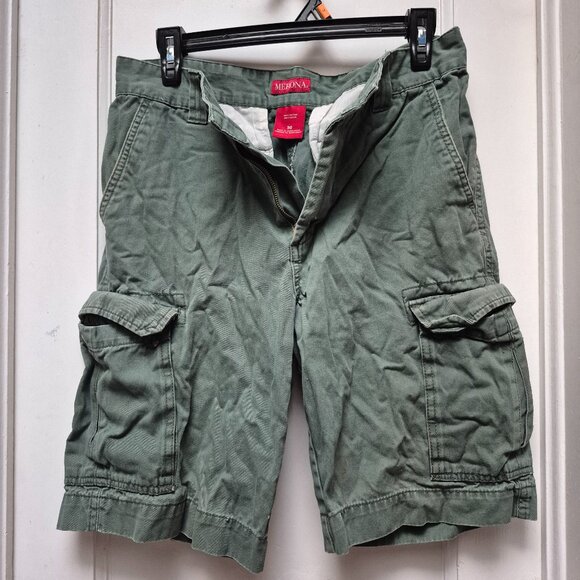 Merona Forest Green Cargo Shorts - 100% cotton - 30 - Picture 1 of 4